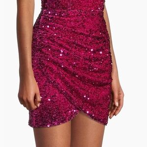 Saks Fifth Avenue Pink Asymmetrical Skirt